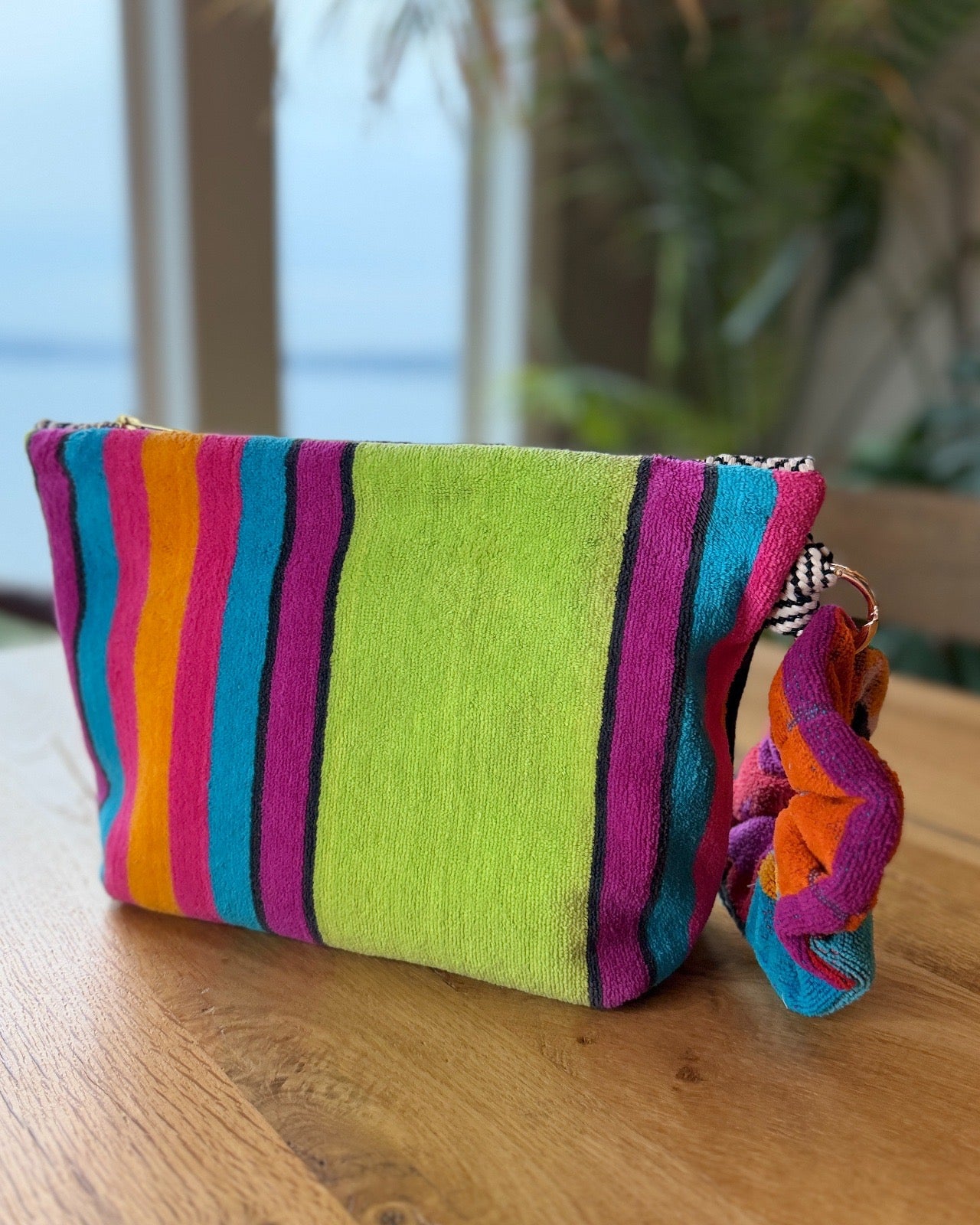 Repurposed Towel Beach Clutch "Take 20"