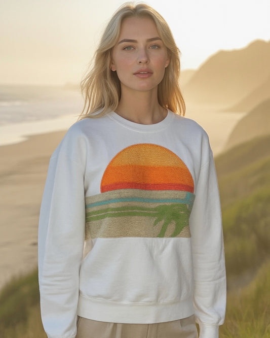 Small White Sunset Chaser “Palm Paradise”