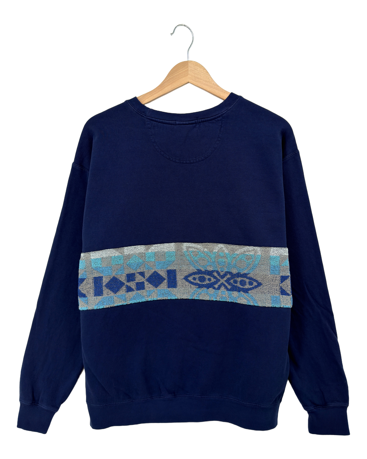 Large Navy Sunset Chaser Geometric Tidepool