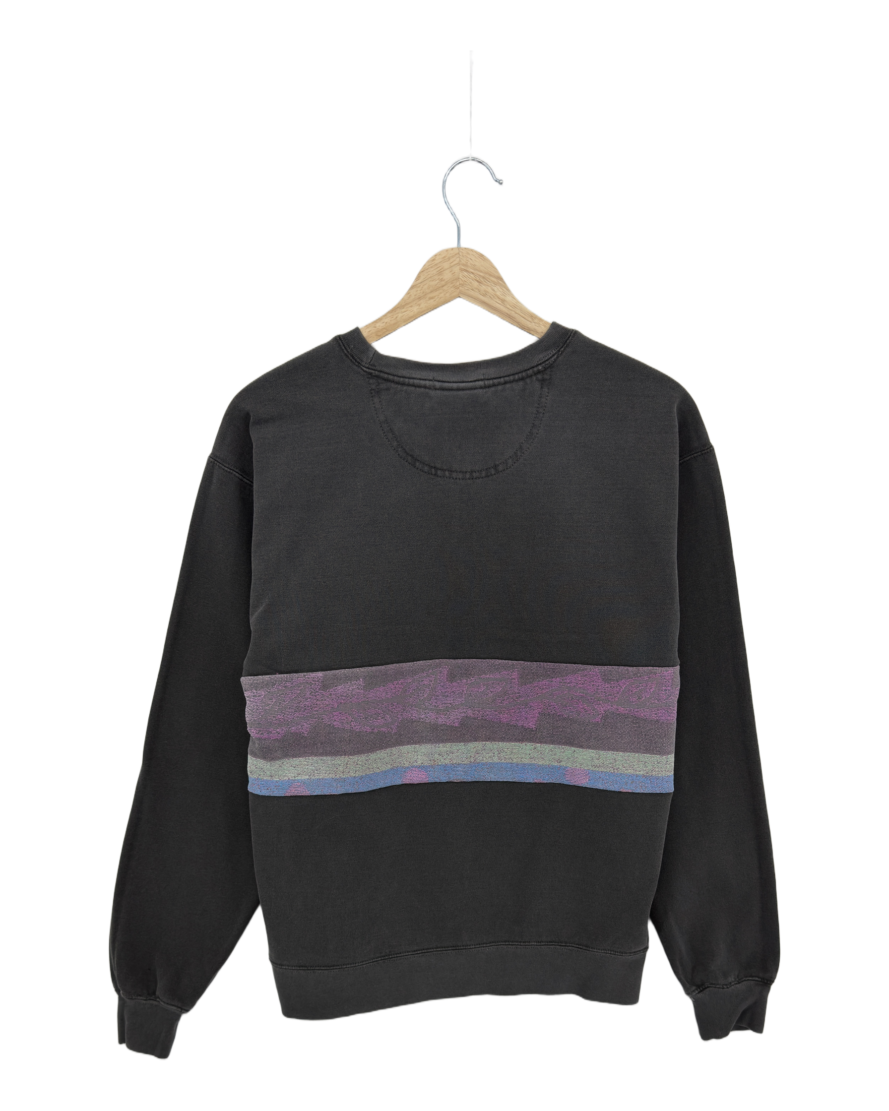 Medium Pepper Sunset Chaser "Coastal Dreamscape" — one-of-a-kind upcycled vintage beach towel sweatshirt, handmade by Kspek, view 4