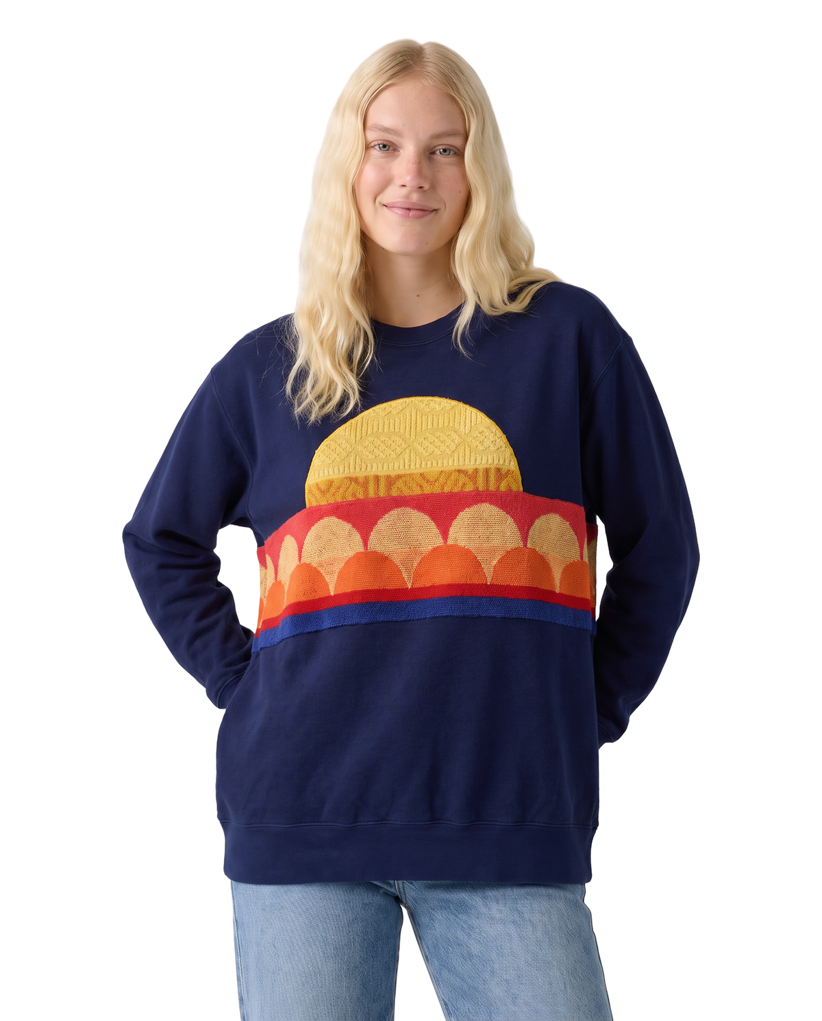 Medium Navy Sunset Chaser Scallop Sundown