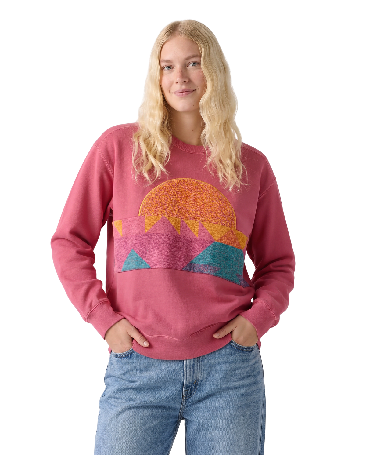 Medium Watermelon Sunset Chaser Zigzag Sunscape