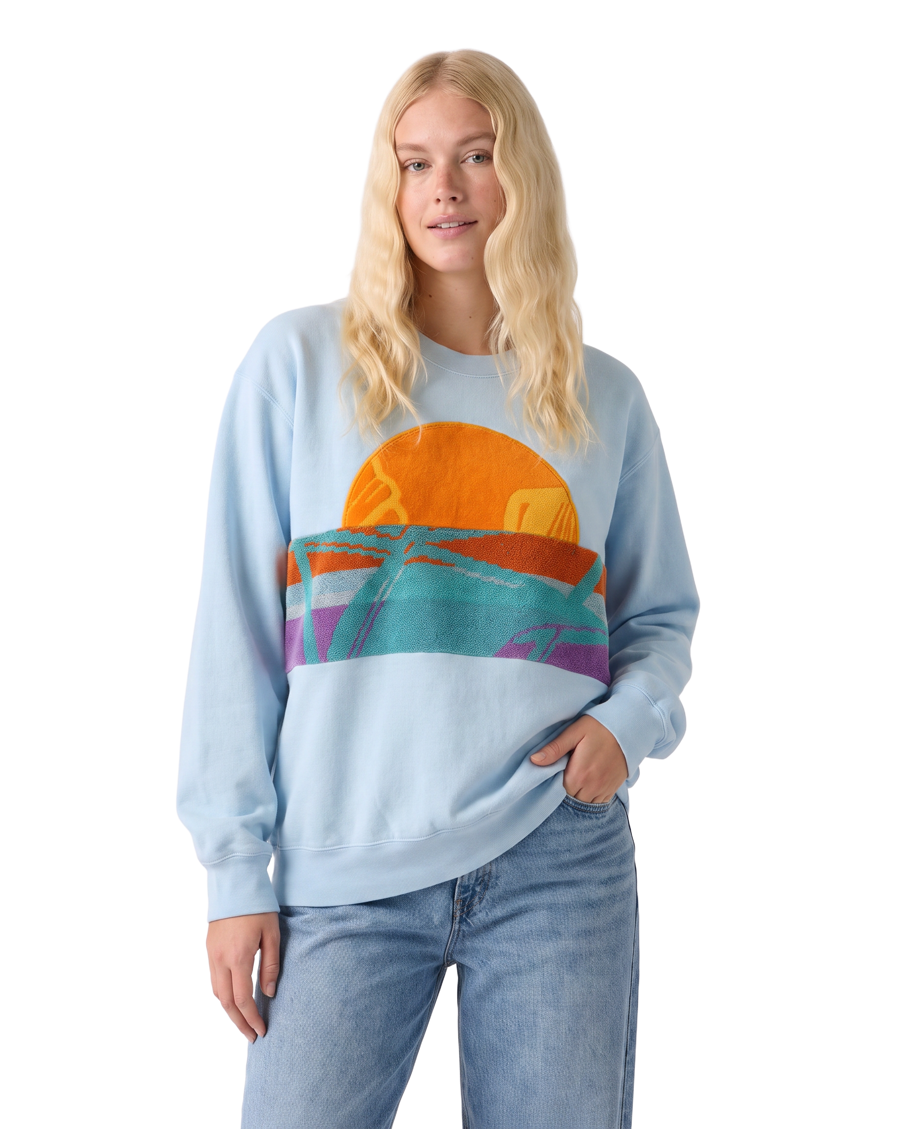 Medium Aqua Sunset Chaser Tangerine Horizon