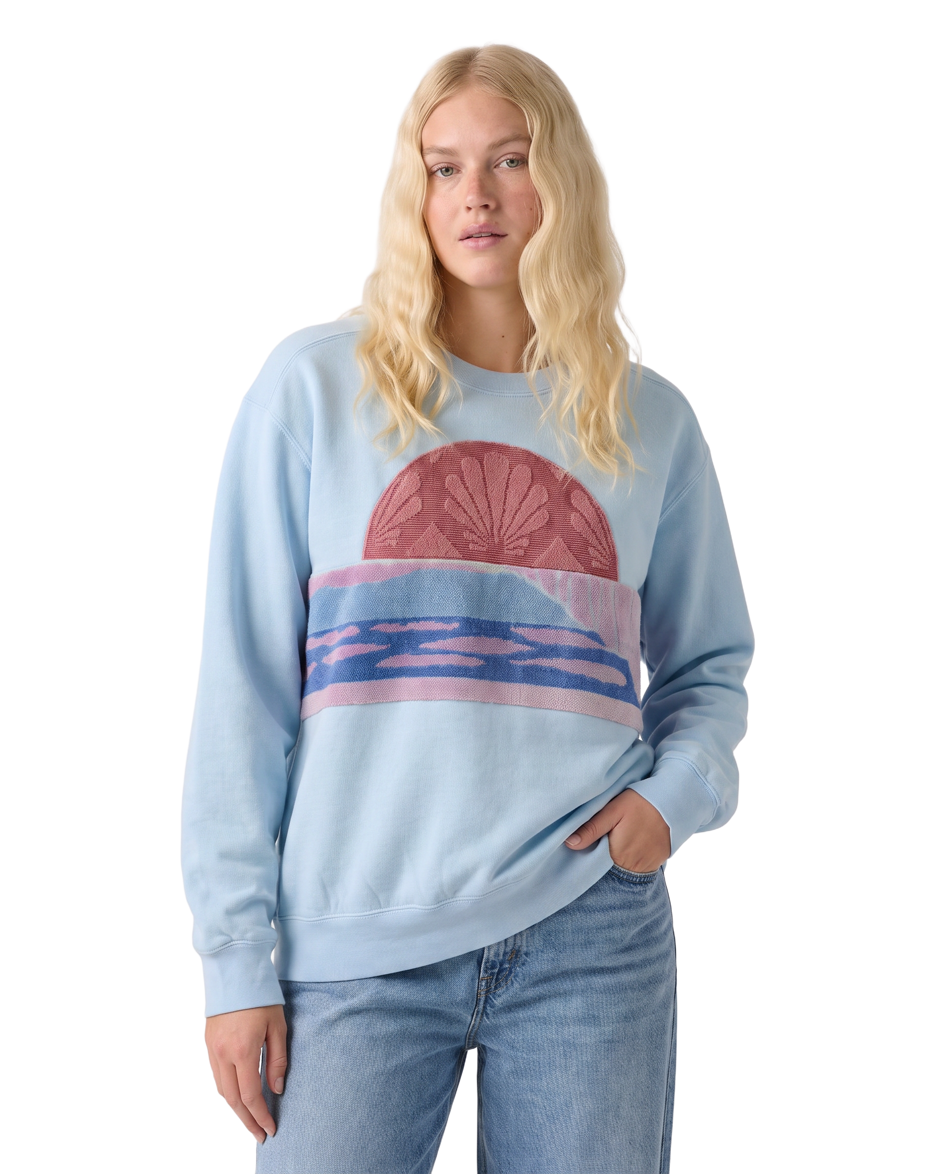 Medium Aqua Sunset Chaser Shell Set Sun