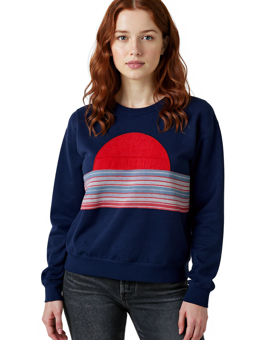 Medium Navy Sunset Chaser "Cute Couple"