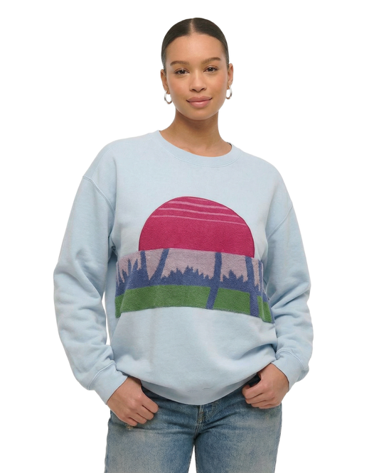 Large Aqua Sunset Chaser "Tropical Forest"