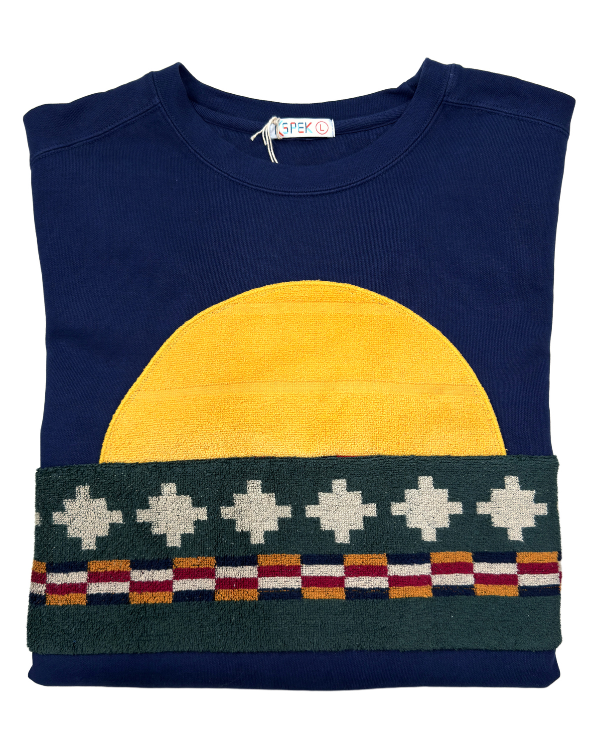 Large Navy Sunset Chaser Geometric Solstice