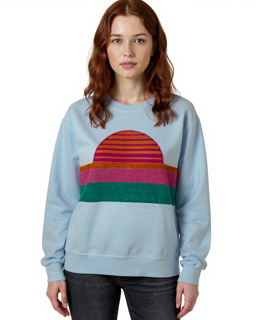 Medium Aqua Sunset Chaser "Easy Breezy" - Medium - Model