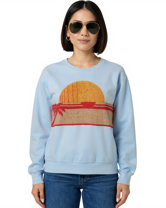 Small Aqua Sunset Chaser "Desert Palm" - Small