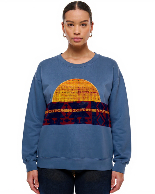 Large Dusty Blue Sunset Chaser “Wyoming Skies” - Large