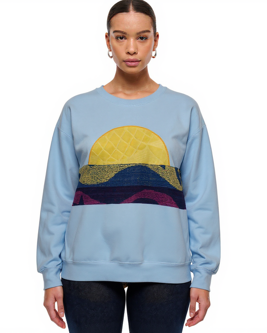 Large Aqua Sunset Chaser “Wave Length” - Large